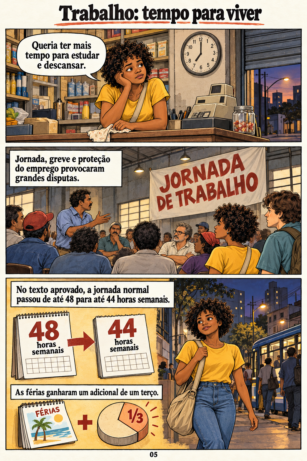 Constituição de 1988. Página 5 de 20: Trabalho: tempo para viver