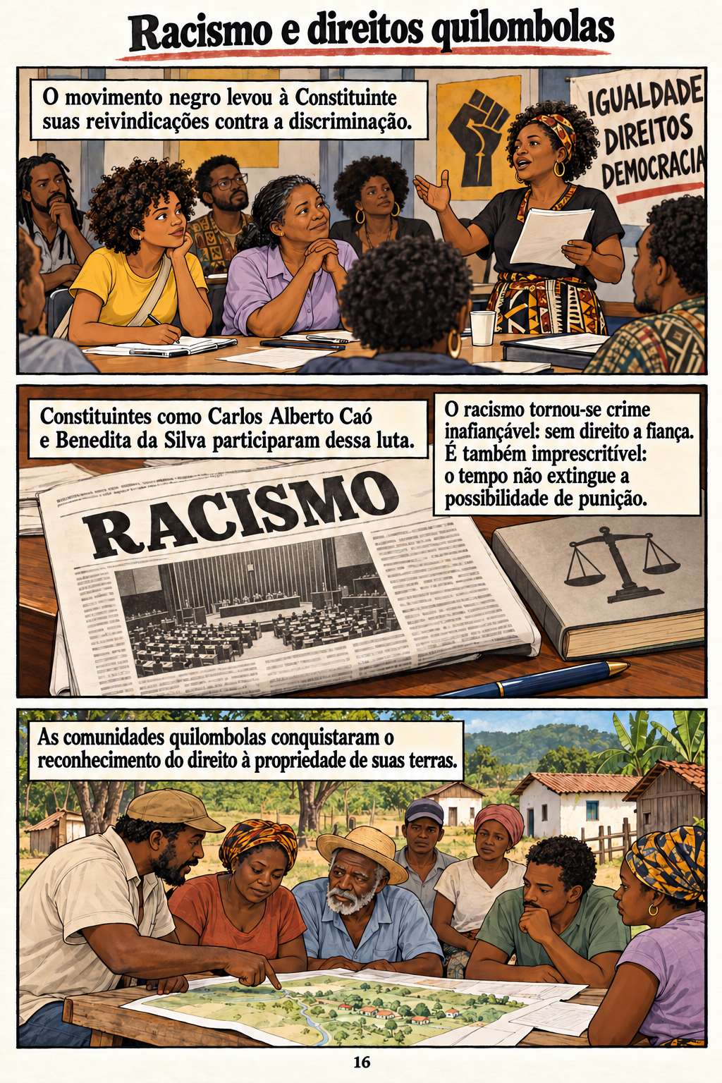 Constituição de 1988. Página 16 de 20: Racismo e direitos quilombolas
