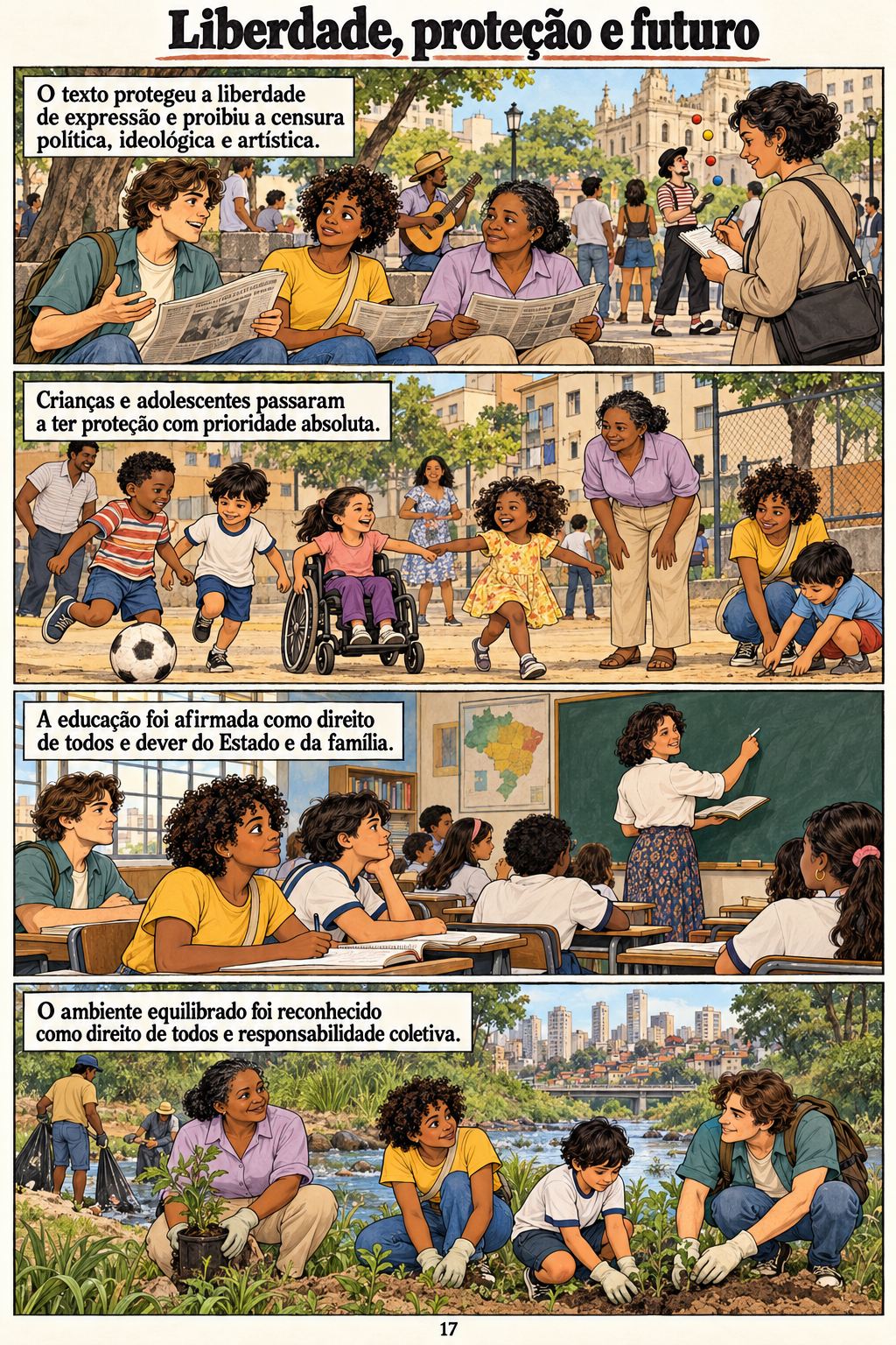 Constituição de 1988. Página 17 de 20: Liberdade, proteção e futuro