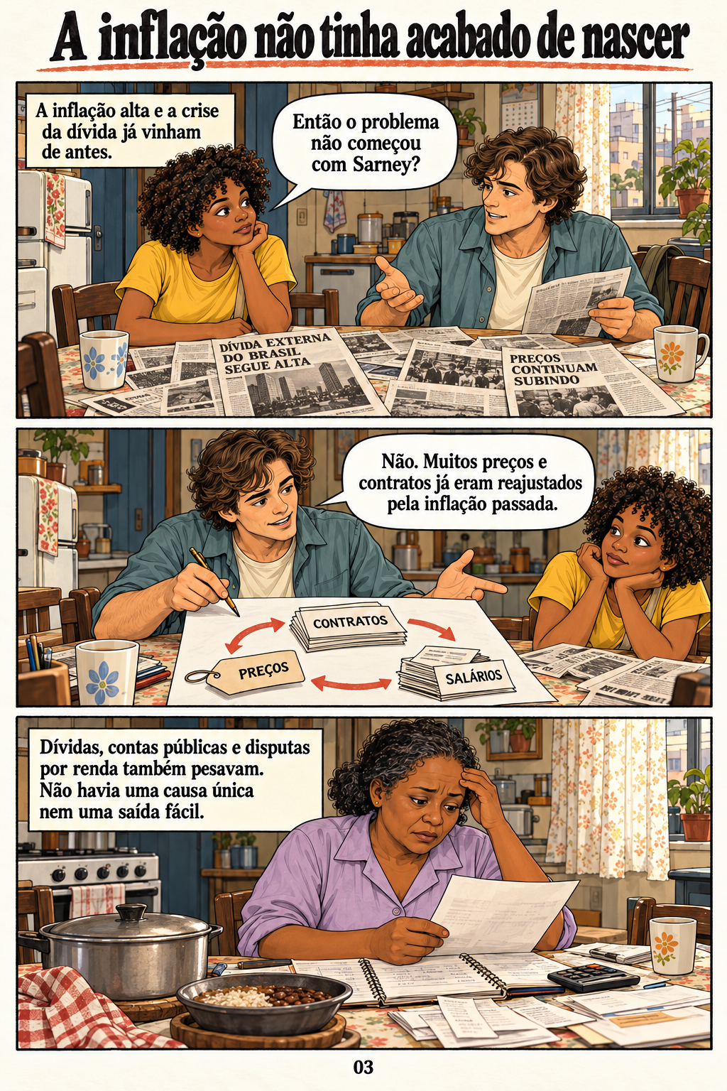 Sarney. Página 3 de 20: A inflação não tinha acabado de nascer