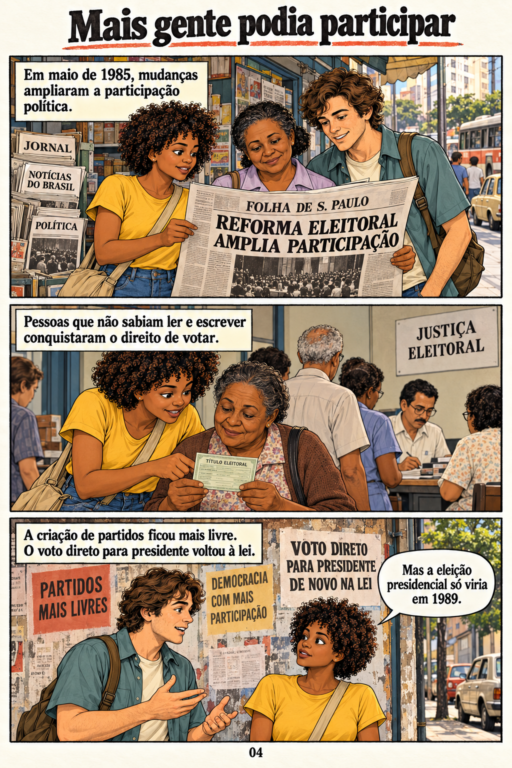 Sarney. Página 4 de 20: Mais gente podia participar