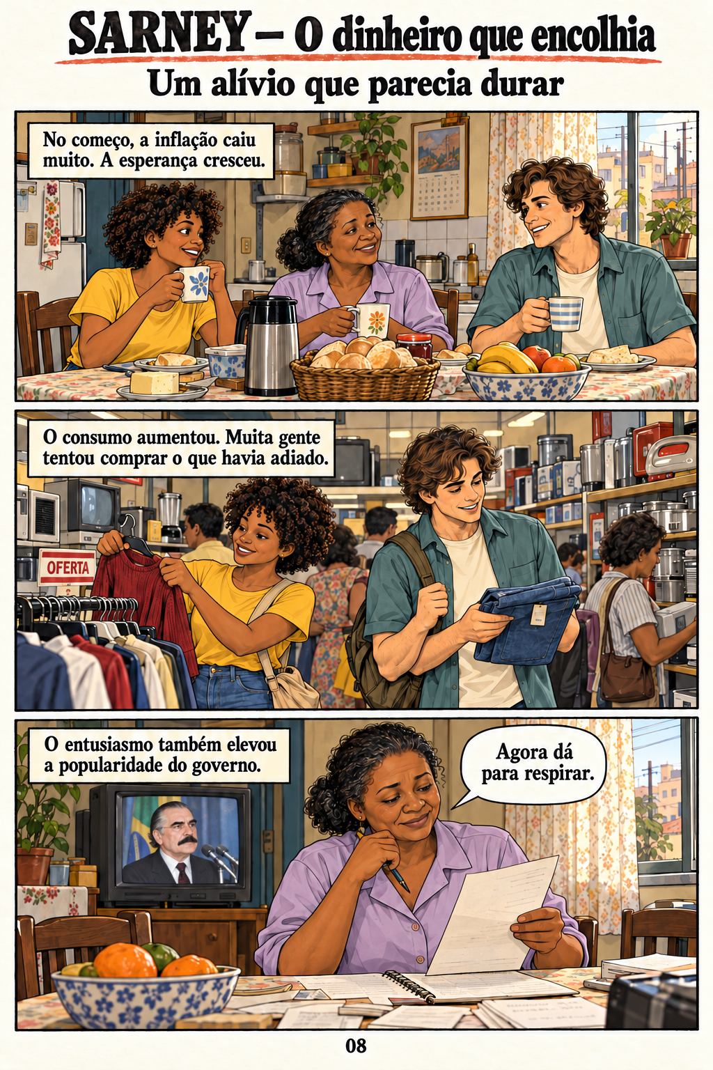 Sarney. Página 8 de 20: Um alívio que parecia durar