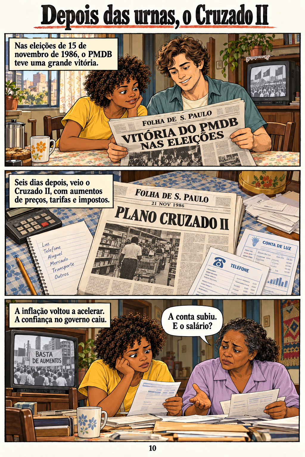 Sarney. Página 10 de 20: Depois das urnas, o Cruzado II